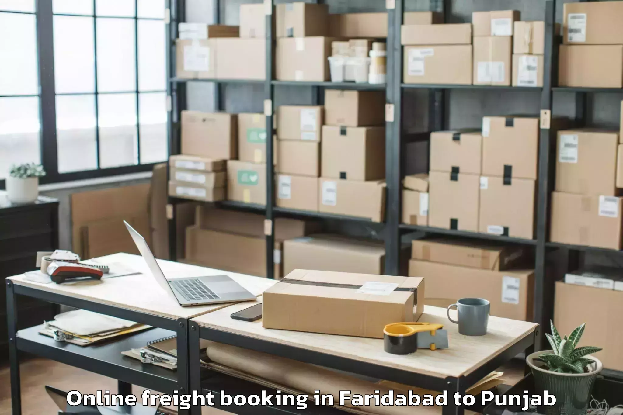 Efficient Faridabad to Dasuya Online Freight Booking